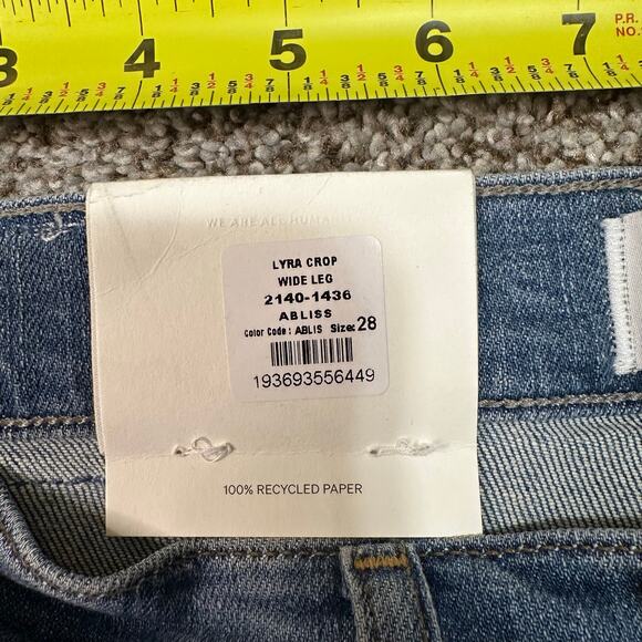 CITIZENS OF HUMANITY Women's Lyra Wide Leg Crop Size 28 In Abliss - Picture 4 of 11